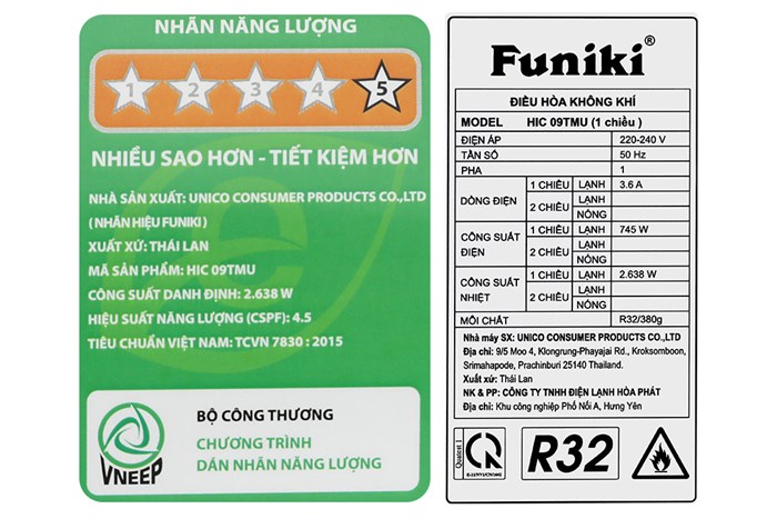 Điều Hòa Funiki Inverter 9000 BTU 1 Chiều HIC09TMU